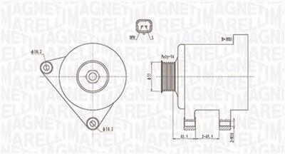MAGNETI MARELLI 063731741010 Číslo výrobce: MQA1741. EAN: 8001063813875.
