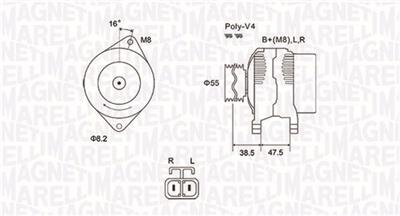MAGNETI MARELLI 063731798010 Číslo výrobce: MQA1798. EAN: 8001063925318.