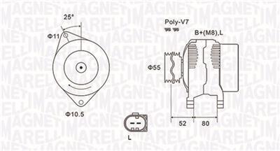 MAGNETI MARELLI 063731837010 Číslo výrobce: MQA1837. EAN: 8001063979762.
