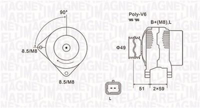 MAGNETI MARELLI 063731881010 Číslo výrobce: MQA1881. EAN: 8001063808017.