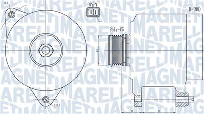 MAGNETI MARELLI 063731906010 Číslo výrobce: MQA1906. EAN: 8050947084009.