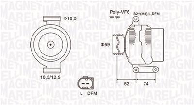 MAGNETI MARELLI 063731928010 Číslo výrobce: MQA1928. EAN: 8001063961965.