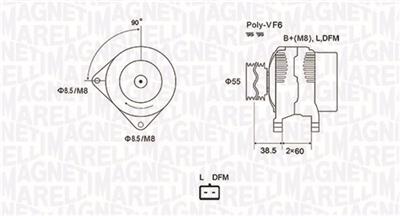 MAGNETI MARELLI 063731933010 Číslo výrobce: MQA1933. EAN: 8001063715810.