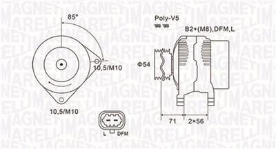 MAGNETI MARELLI 063731973010 Číslo výrobce: MQA1973. EAN: 8001063675305.