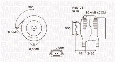 MAGNETI MARELLI 063731974010 Číslo výrobce: MQA1974. EAN: 8001063731872.