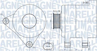MAGNETI MARELLI 063731986010 Číslo výrobce: MQA1986. EAN: 8050947027761.