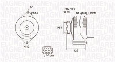 MAGNETI MARELLI 063731994010 Číslo výrobce: MQA1994. EAN: 8001063988061.