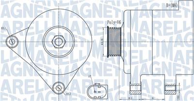 MAGNETI MARELLI 063732011010 Číslo výrobce: MQA2011. EAN: 8050947002584.