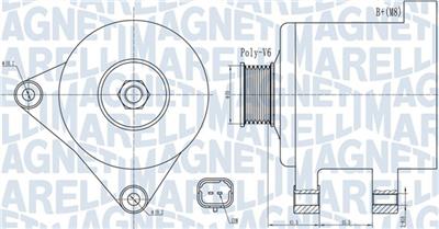 MAGNETI MARELLI 063732015010 Číslo výrobce: MQA2015. EAN: 8050947002690.