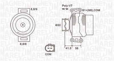 MAGNETI MARELLI 063732108010 Číslo výrobce: MQA2108. EAN: 8001063731339.