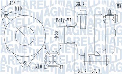 MAGNETI MARELLI 063732121010 Číslo výrobce: MQA2121.