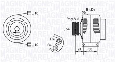 MAGNETI MARELLI 063377027010 Číslo výrobce: MAN7027. EAN: 8001063583396.
