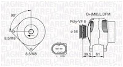 MAGNETI MARELLI 063731394010 Číslo výrobce: MQA1394. EAN: 8001063995076.