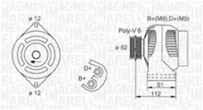 MAGNETI MARELLI 063731884010 Číslo výrobce: MQA1884. EAN: 8001063979328.