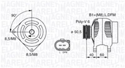 MAGNETI MARELLI 063731542010 Číslo výrobce: MQA1542. EAN: 8001063930251.