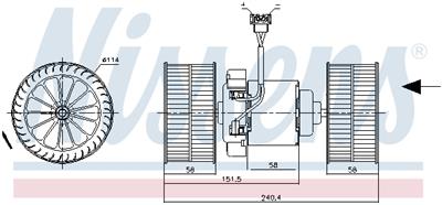 NISSENS 87400 Číslo výrobce: 351043381. EAN: 5707286416987.