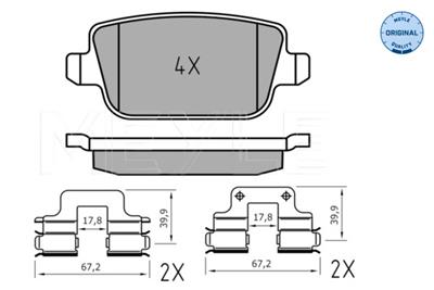 MEYLE 025 245 3716 Číslo výrobce: MBP1911. EAN: 4040074324066.