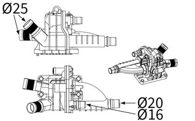 MAHLE ORIGINAL TH 66 83 Číslo výrobce: 72474250. EAN: 4057635007801.