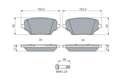 BOSCH 0 986 460 286 Číslo výrobce: BP2984.