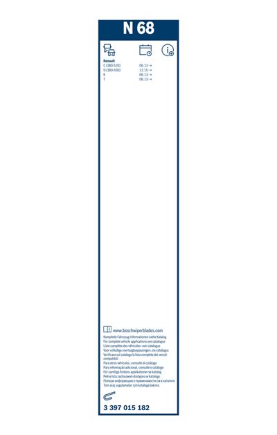 BOSCH 3 397 015 182 Číslo výrobce: N 68. EAN: 4047026099638.