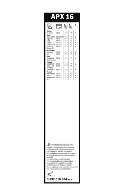 BOSCH 3 397 016 304 Číslo výrobce: APX 16. EAN: 4047026836981.