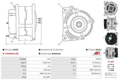 AS-PL A0167 EAN: 5901259402131.
