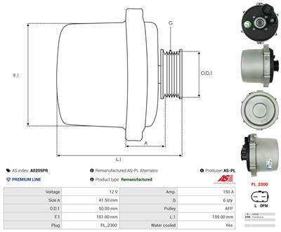 AS-PL A0205PR EAN: 5902129026006.