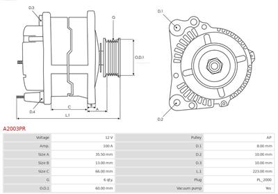 AS-PL A2003PR EAN: 5902129071877.