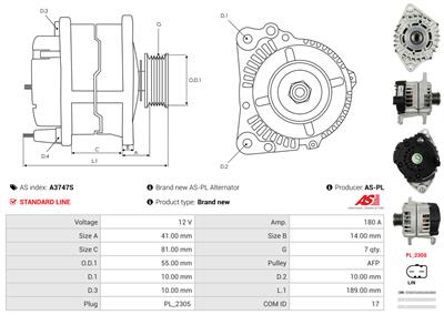 AS-PL A3747S EAN: 5902129225393.