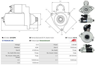 AS-PL S3153PR EAN: 5902129083603.