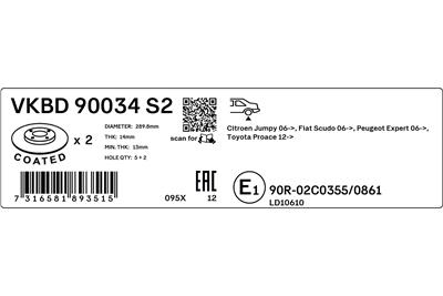 SKF VKBD 90034 S2 EAN: 7316581893515.