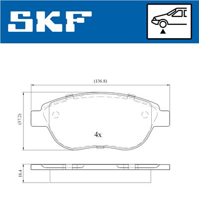SKF VKBP 80022 Číslo výrobce: 23600. EAN: 7316581296736.