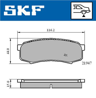 SKF VKBP 90136 Číslo výrobce: 21947. EAN: 7316581296330.