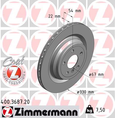 ZIMMERMANN 400.3687.20 EAN: 4250238755180.