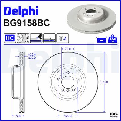 DELPHI BG9158BC EAN: 5012759612941.