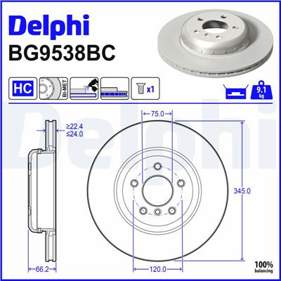 DELPHI BG9583BC EAN: 5012759728550.