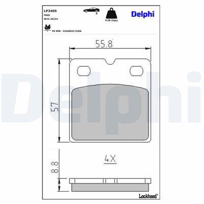 DELPHI LP3405 EAN: 5012759996713.