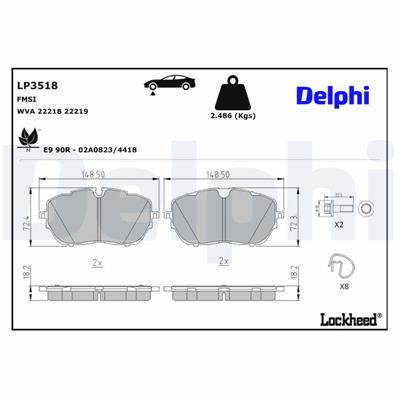 DELPHI LP3518 EAN: 5012759546697.