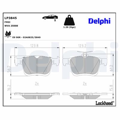 DELPHI LP3845 EAN: 5012759654903.