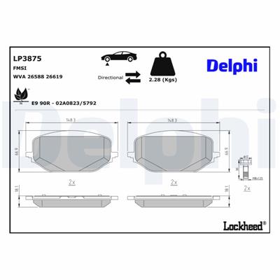 DELPHI LP3875 EAN: 5012759641200.