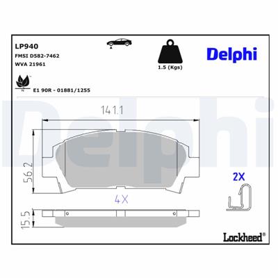 DELPHI LP940 EAN: 5012759916445.