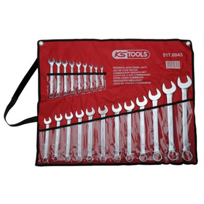 KS TOOLS 517.0043 Sada očkových a vidlicových kľúčov