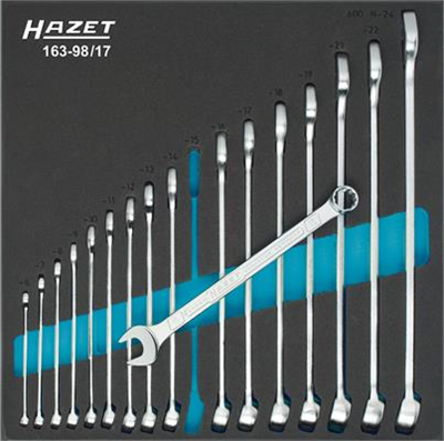 HAZET 163-98/17 Sada očkových a vidlicových kľúčov