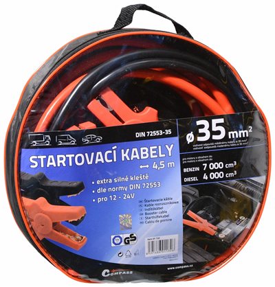 STARTOVACÍ KABELY 35 mm2, 4,5 m, TÜV/GS DIN72553