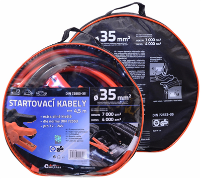 STARTOVACÍ KABELY 35 mm2, 4,5 m, TÜV/GS DIN72553