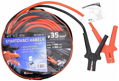 STARTOVACÍ KABELY 35 mm2, 4,5 m, TÜV/GS DIN72553