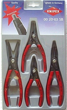 Knipex 002003SB Sada 4 kleští na pojistné kroužky - KNIPEX 002003SB