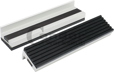 Ochranné čeľuste zveráka 125 x 28 mm, hliníkové, pogumované s magnetom, 2 ks - Condor