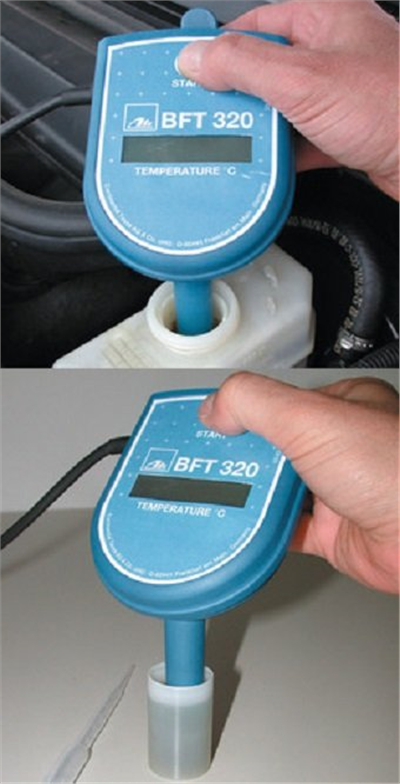 Tester brzdovej kvapaliny DOT 3, DOT 4 a DOT 5.1, pripojenie 12V - ATE BFT 320
