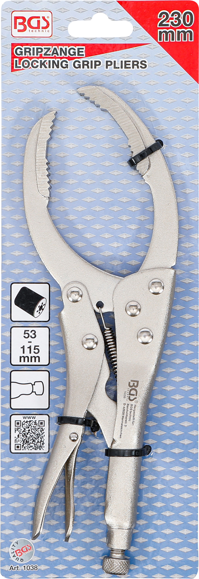Samosvorné kliešte na uvoľňovanie olejových filtrov (Grip) - BGS 1038